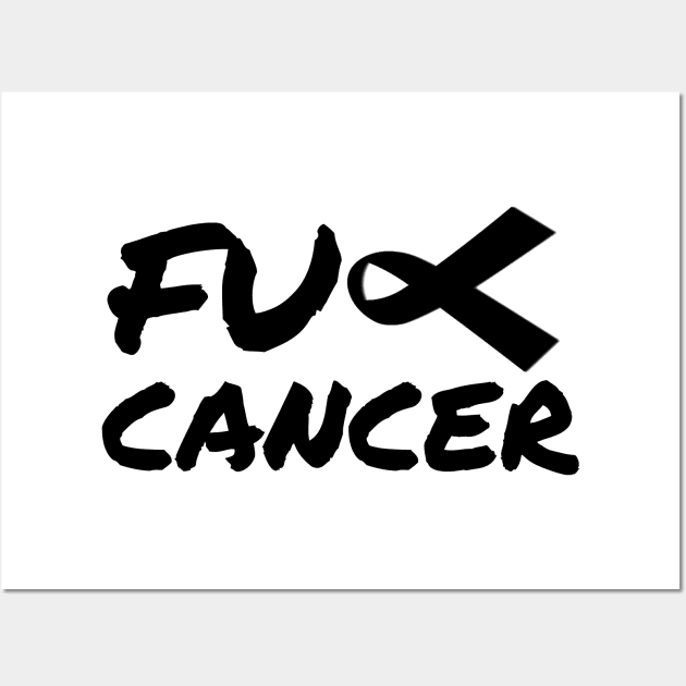 Fuck cancer Wall Art by white.ink